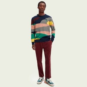 Scotch & Soda Wool-Blend Jacquard Pullover Sweater 'Combo B'
